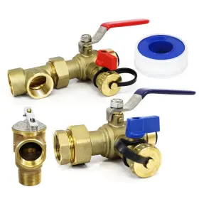 Cmi 847877054749 Inc - 3/4 Inch Tankless Water Heater Isolation Service Valve Kit Push To Co