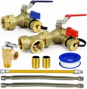 Cmi 847877056668 Inc - 3/4 Inch Ips Female Threaded Complete Tankless Water Heater Valve Kit W