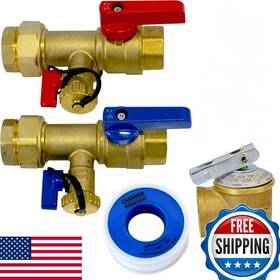 Cmi B08tkc549g Inc - 1 Inch Ips Tankless Water Heater Isolation Service Valve Kit Female