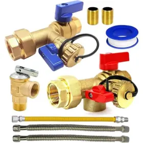 Cmi Inc 847877054763 3/4 Inch Tankless Water Heater Valves Installation Complete Kit
