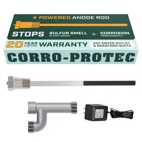 Corro-protec 094922963833 Powered Anode Rod For Bradford White Water Heater And Hot Outlet Instal