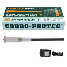 Corro-protec 445041478433 Powered Anode Rod For 40-89 Gal. Residential Water Heater Eliminates Sulfur Sme