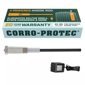 Corro-protec 445041478433 Powered Anode Rod For 40-89 Gal. Residential Water Heater Eliminates Sulfur Sme