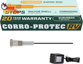 Corro-protec 705354013545 Rv Anode Rod For Hot Water Heater 20-year Warranty Powered Permanently S