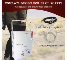 Ele-us-0020-us Dacom 6l Tankless Water Heater Portable Hot Shower 1.58 Gpm Propane Instant Campin