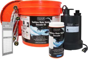 Drainx 812376042450 Tankless Water Heater Flush Kit With 1/6 Hp Pump And Descaler