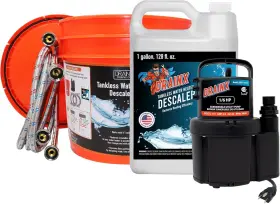 Drainx 840140305357 Tankless Water Heater Flush Kit With Gallon Of Certified Liquid Descaling