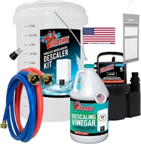 Drainx 840140309188 Tankless Water Heater Flushing Kit With Pump Hoses 5-gallon Bucket