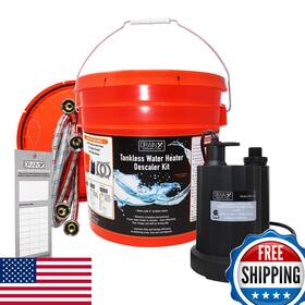 Drainx B08hr674xv Tankless Water Heater Descaling Flush Kit - 3.5 Gallon Bucket Heavy Duty