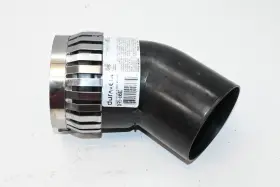 3pps-e45bc Duravent Polypro 3 Inch Single Wall Elbow 45 Degree With Clamp