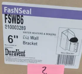 Fswb6 Duravent Wall Bracket For 5 Inch Fasnseal Vent Pipe