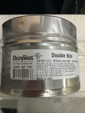 W2-tc4 Duravent Stainless Steel 4 Inch Double Wall Tee Cap