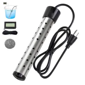 Eaakkoom 705353222566 Electric Immersion Water Heater With Stainless Steel Guard For Pools And Camping