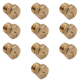 Earth Star B074112vrm M6 0.75 Brass Jet Nozzle 8mm Length Hexagon 7mm Gas Water Heater And Heat