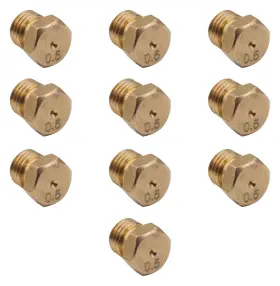 B074112vrm Earth Star M6 0.75 Brass Jet Nozzle 8mm Length Hexagon 7mm Gas Water Heater And Heat