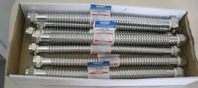0447518 Eastman Lot Of 8 Waterflex Water Heater Connectors 1 Inch X Fip-18 Length
