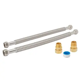 Eastman 091712001188 Electric Water Heater Installation Kit 3/4 X 18 Inch Corrugated Stainless St