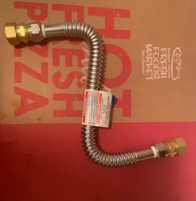 Eza1whc18 Eastman 1pc Corrugated Stainless Water Heater Supply Connector Hose Lines 3/4 Inch Fip X 15