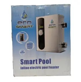 Eco-smart 854920002312 Ecosmart 18 Inline Electric Pool Water Heater Kw At 240 Volts Digital