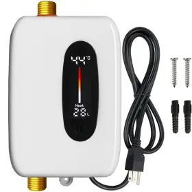 3000w Ecoaptunit 789344465736 Tankless Water Heater Electric 110v Switch Between Fahrenheit Or Celsi