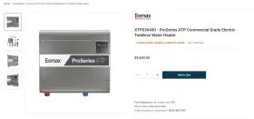 Xtp036480 Eemax 091654925450 Proseries Xtp Electric Tankless Water Heater