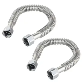 Hose042 Efield Ss-11 Pack Of 2 24-inch 1 Inch Fip X Flexible Stainless Steel