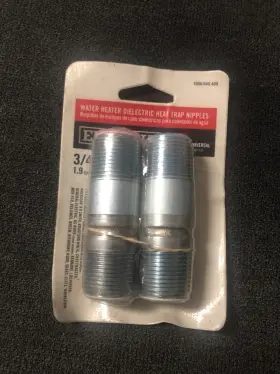 1000045409 Everbilt 3/4 Inch Universal Water Heater Dielectric Heat Trap Nipples 1000 045 409