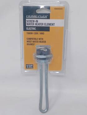 Everbilt 1000045429 1 Home-flex Screw-in Water Heater Element 1500w- 120v Hwd Ebse-1500-120
