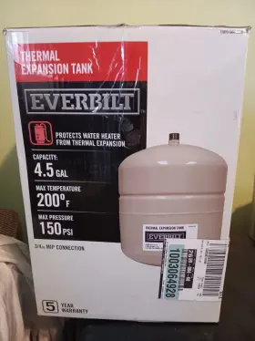 1003 Everbilt 4.5 Gallon 17l Thermal Expansion Tank For Water Heater 064 928