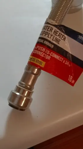 1005346943 Everbilt 18 In Water Heater Supply Line 3/4 Push-to-connect Stainless Flex