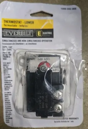 Everbilt 662766525007 Nib Electric #1000 042 068 Lower Thermostat. 240v 150 Degrees Type Tod