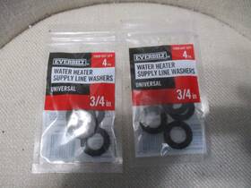 Everbilt 811000011497 Lot Of 2 Packs 4 Water Heater Supply Line Washers 3/4 Inch New