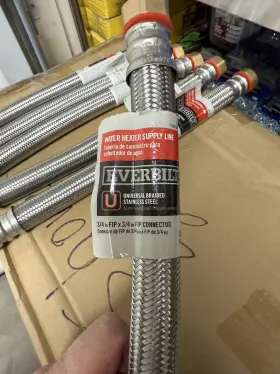 Ebbc-07-15a Everbilt 3/4 Inch X 15 Stainless Steel Braided Water Heater Connect