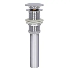 Ez-flo 091712901150 2-5/8 Inch X 8 Push Button Bathroom Drain Assembly Chrome Plated 90115