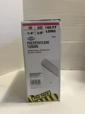 98632 Ez-flo 98633 1/4 Inch Id 3/8 Od X 100 Feet Long Polyethylene Tubing Brand New