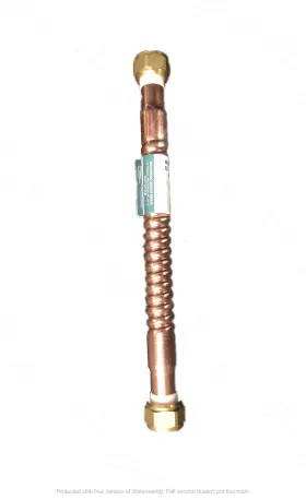 Ez-fluid 641945118520 15-inch Corrugated Flexible Lf Copper Hot Water Heater Connector Supply
