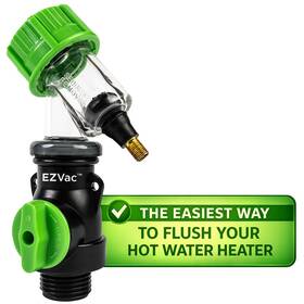 Ezvac 427296753947 Water Heater Sediment Removal Tool Flushes And Breaks Up Clogs