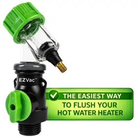 Ezvac 427296753947 Water Heater Sediment Removal Tool Flushes And Breaks Up Clogs
