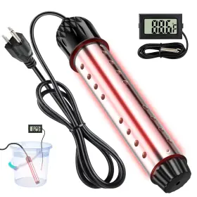 1500w Fivecubs Rsb02 Immersion Water Heater With Digital Thermometer Portable Bucket