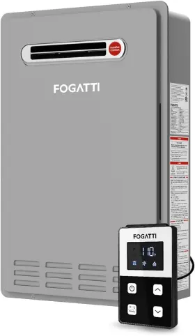 Fdg-pm180saw-ng-r Fogatti 797387121861 Tankless Water Heater Outdoor Installation 8.1 Gpm Gray Natural Gas-used