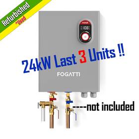 Fogatti Et024a1g Used 24kw Instant Hot Water Tankless Heater Electric For Whole House