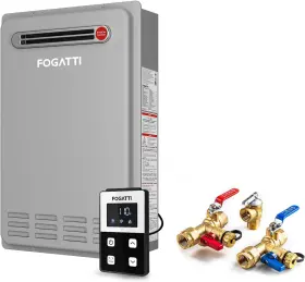 Fdg-cs120sag Fogatti Tankless Water Heater Natural Gas Outdoor Instant 5.1gpm 120 000 Btu With Valve Kit