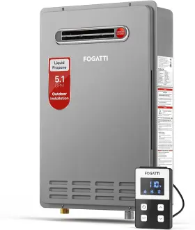 Pdg-cs120s Fogatti Propane Gas Tankless Water Heater Outdoor - Max 5.1 Gpm 120 000 Btu