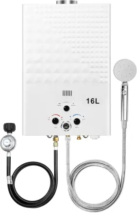 Forimo 772467618684 Tankless Water Heater Propane 4.21gpm 16l Outdoor Portable Gashot