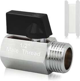 Fowsrhrg 744110901917 1/2 Inch Rv Hot Water Drain Valve - Heaters Mini Plug With Tape Brass Re