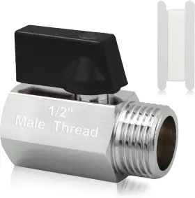 Fowsrhrg 744110901917 1/2 Inch Rv Hot Water Drain Valve - Heaters Mini Plug With Tape Brass Re