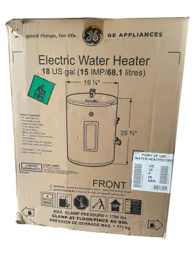 Ge20p08bar01 Ge Electric Point Of Use Water Heater 18 Us Gal 120v Indoor