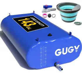 Gugy 764015648120 Portable 143 Gallon Water Bladder For Truck Bed Carrier Cart Large Wate