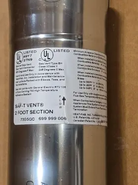 7305gc Heat-fab Saf-t Vent 3 Inch Gas 2 Foot Section