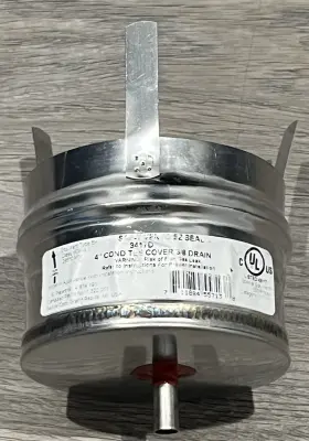 9417d Heat-fab 4 Inch Saf-t Vent Seal Condensate Tee Cover With 3/8 Drain